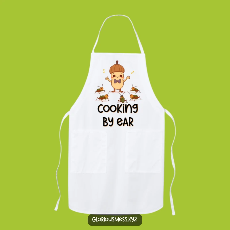 Funny Acorn Conductor Apron: Cook with Comedic, Nature-Inspired Style