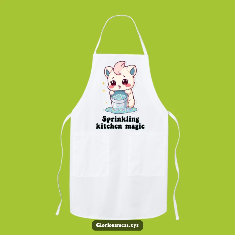 Funny Glitter Spill Apron: Craft, Cook, and Sparkle with Joy