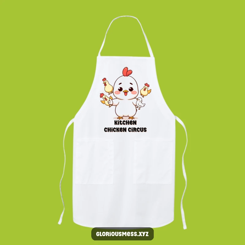 Funny Artist Apron: Juggling Chickens Style, Great Funny Gift!