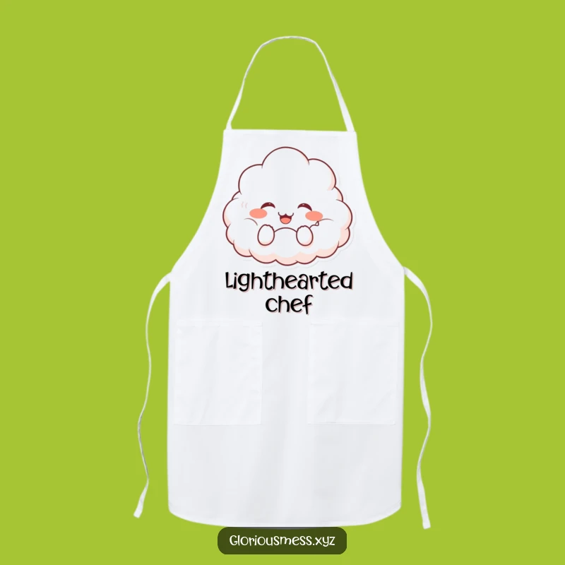 Funny Cloud Giggle Apron: Cheerful Character Kitchen Wear - Fun Funny Gift!