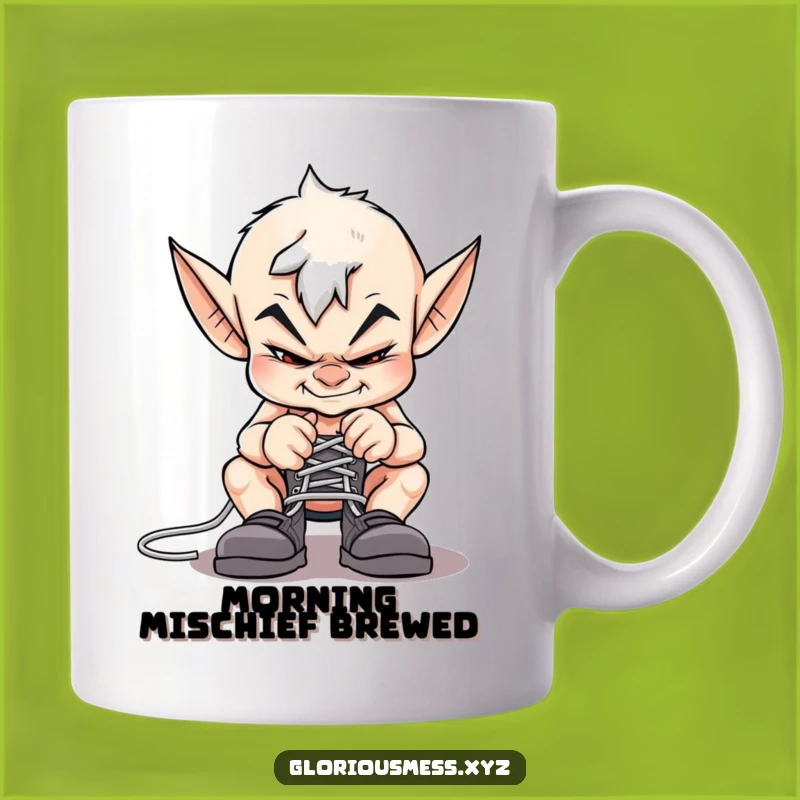 Funny Mischievous Imp Shoelace Prank Mug: A Hilarious Gag Gift