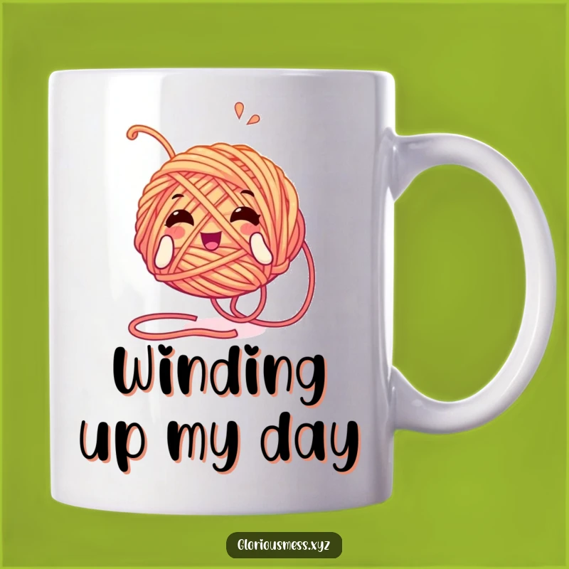 Funny Yarn Ball Mug: Tangled Character Fun - Cozy Funny Gift!