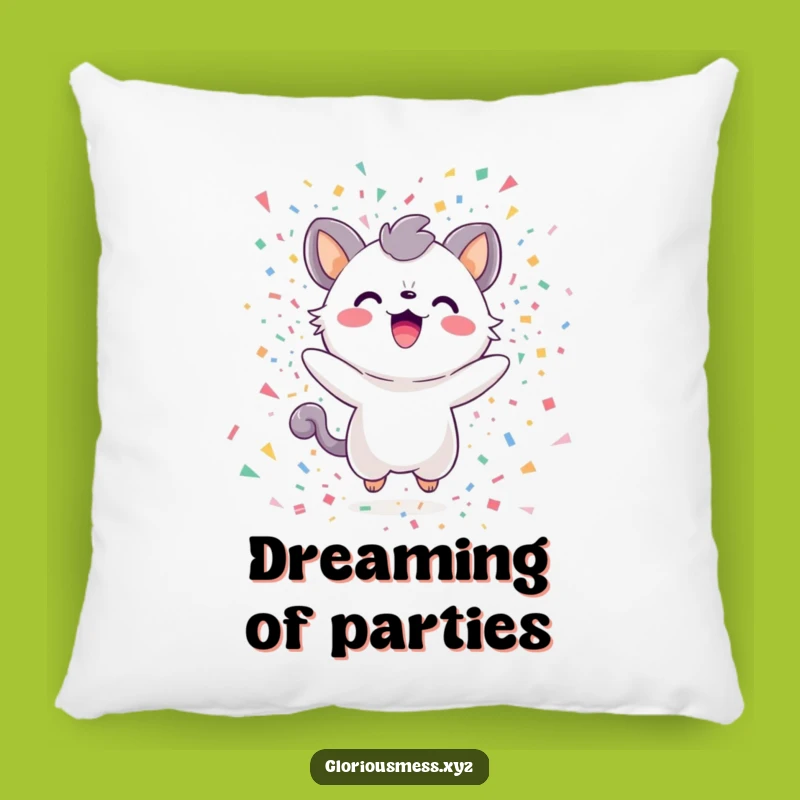 Funny Confetti Creature Pillow: Snuggle Up with This Joyful Explosion Design
