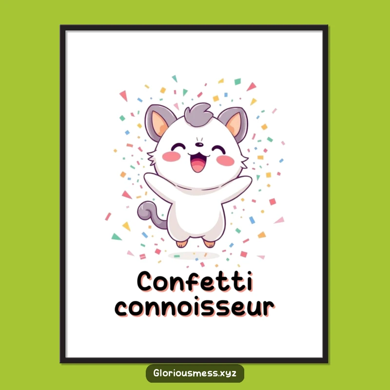 Funny Confetti Creature Digital Art: Instant Joy in a Playful Explosion