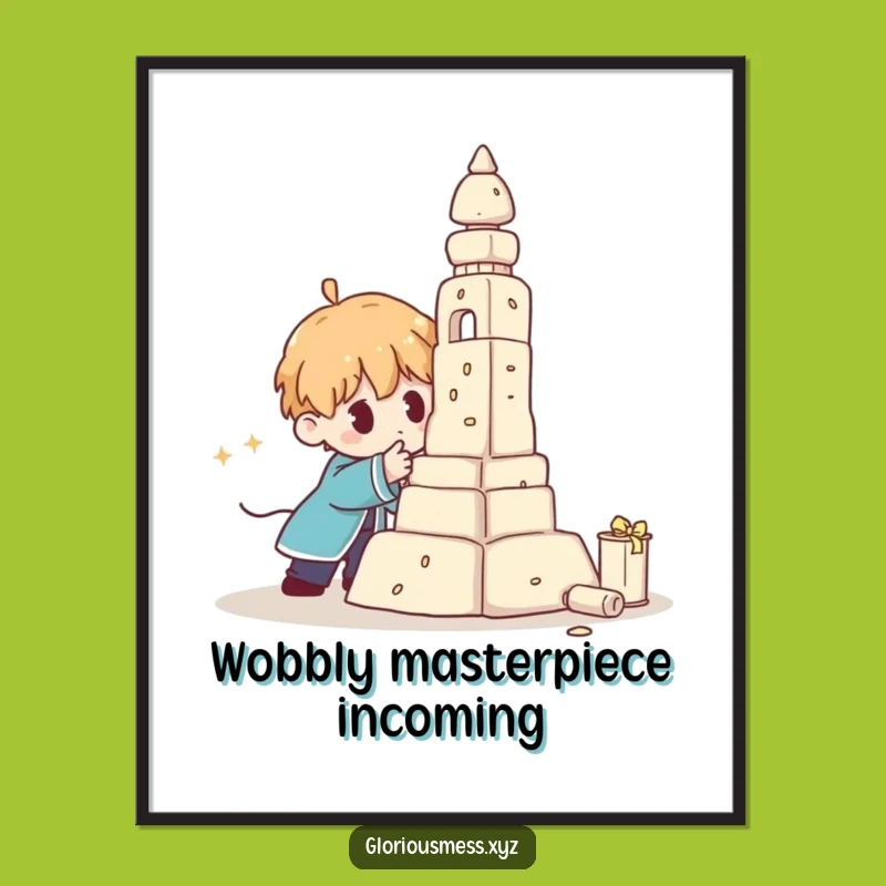 Funny Wobbly Sculpture Digital Art: Instant Humor for Your Walls