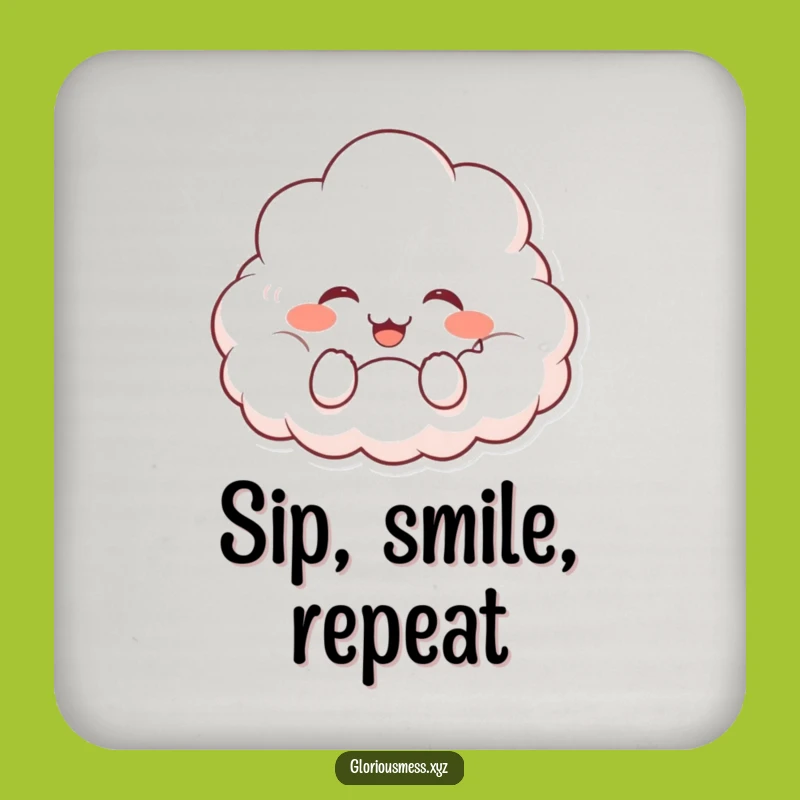 Funny Cloud Giggle Coaster: Happy Character Protection - Cute Funny Gift!