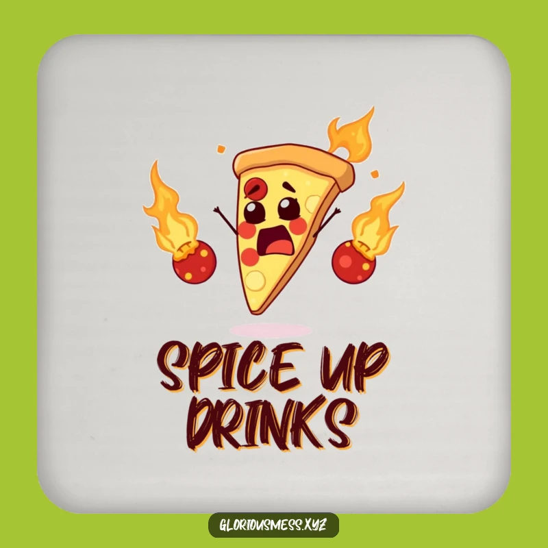 Funny Pizza Slice Coaster Set: Protect Your Table with Hilarious Art