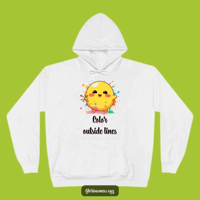 Funny Blob Paint Splatter Hoodie: Cozy & Colorful Art Character - Great Funny Gift!