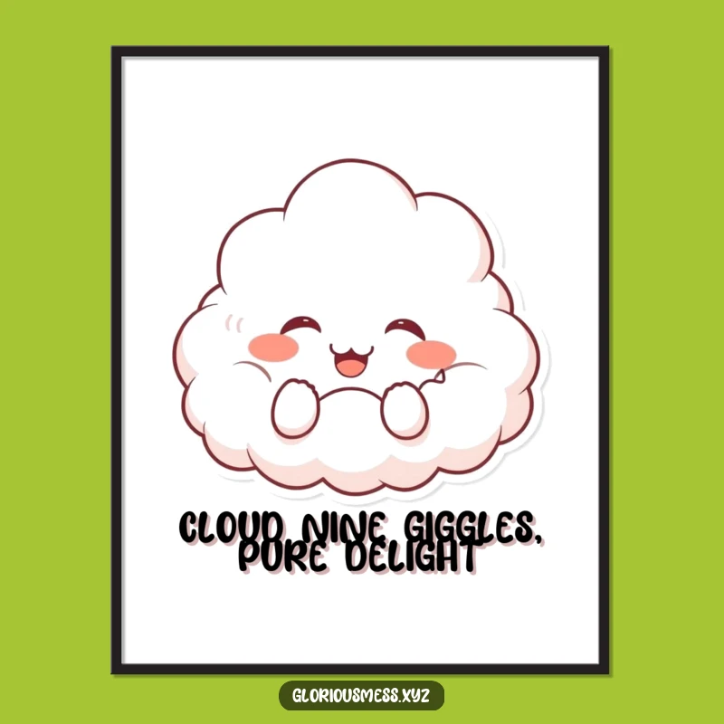 Free Printable Wall Art: Giggling Cloud Whimsical Downloadable Art