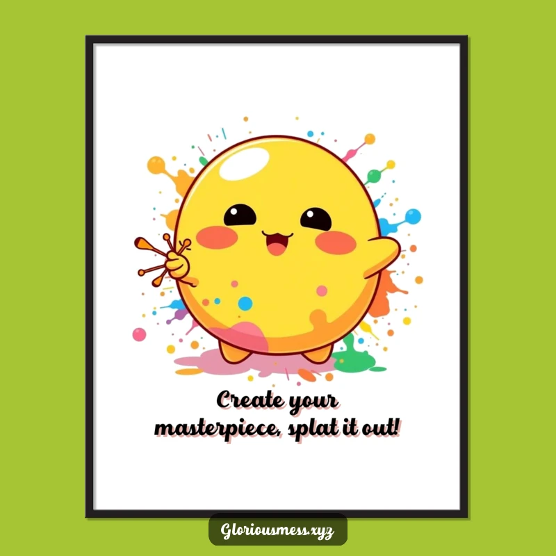 Free Printable Wall Art: Blob Paint Splatter Funky Downloadable Art for Your Home