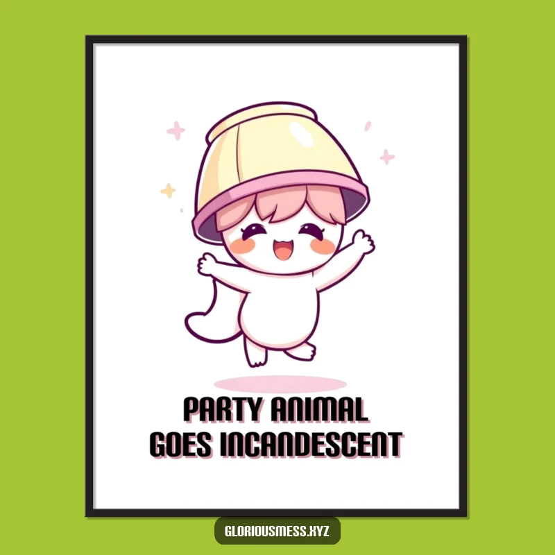 Free Printable Wall Art: Lampshade Dancer Party Vibe Downloadable Decor