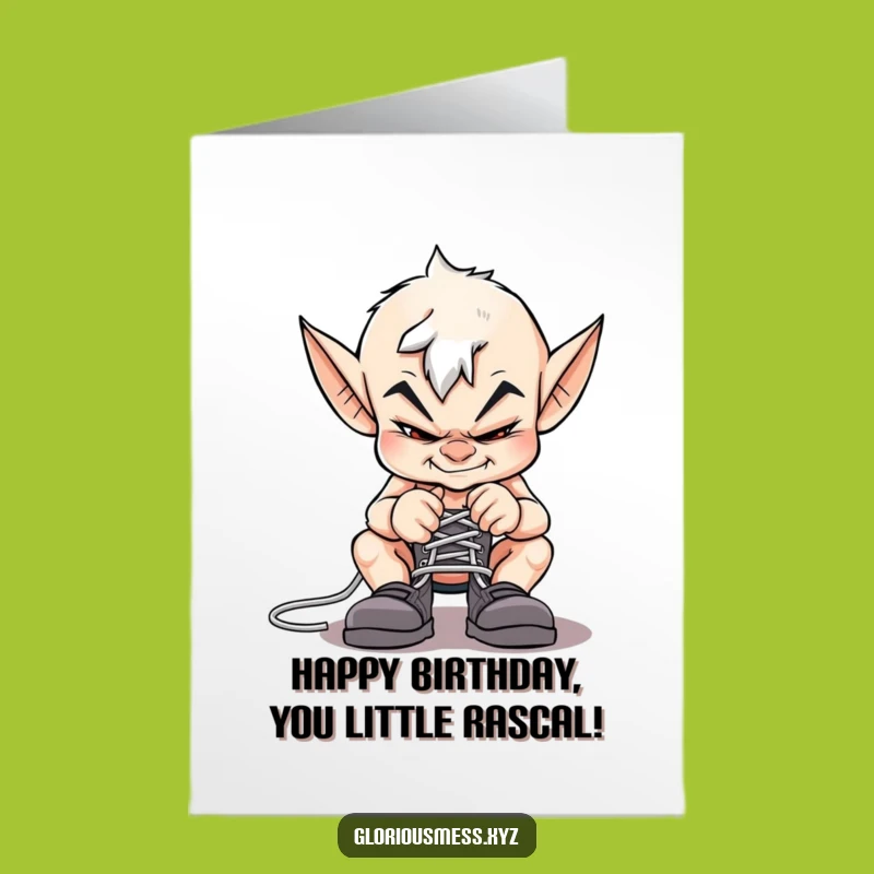 Free Printable Imp Birthday Card: Prankster Fun Funny Downloadable Gift