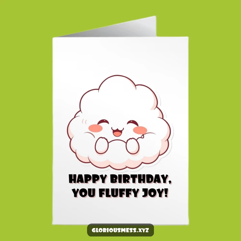 Free Printable Birthday Card: Giggling Cloud Joyful Funny Downloadable Gift