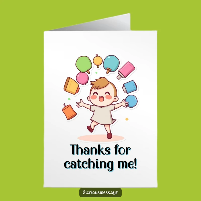 Free Printable Funny Juggling Thank You Card - Hilarious Downloadable Gift for a Help