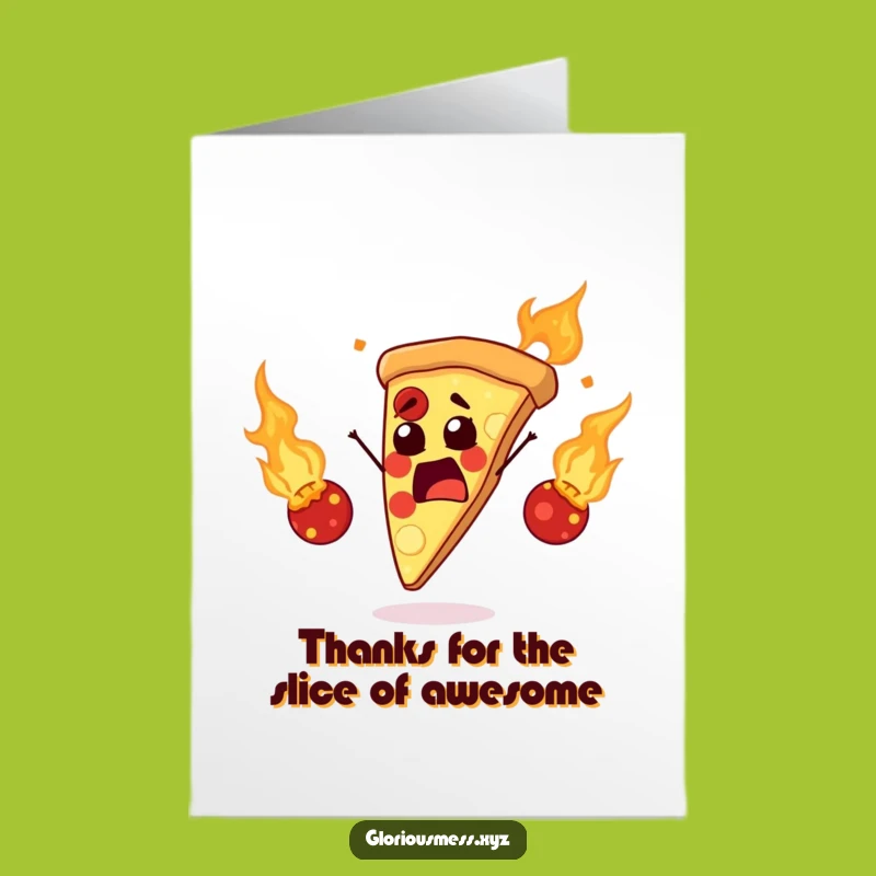 Free Printable Thank You Card: Pizza Fire Thanks, Grateful Downloadable Foodie Gift