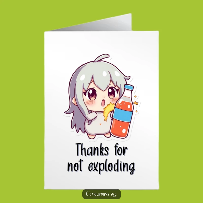 Funny Free Printable Thank You Card: Soda Pop Surprise Gift Downloadable