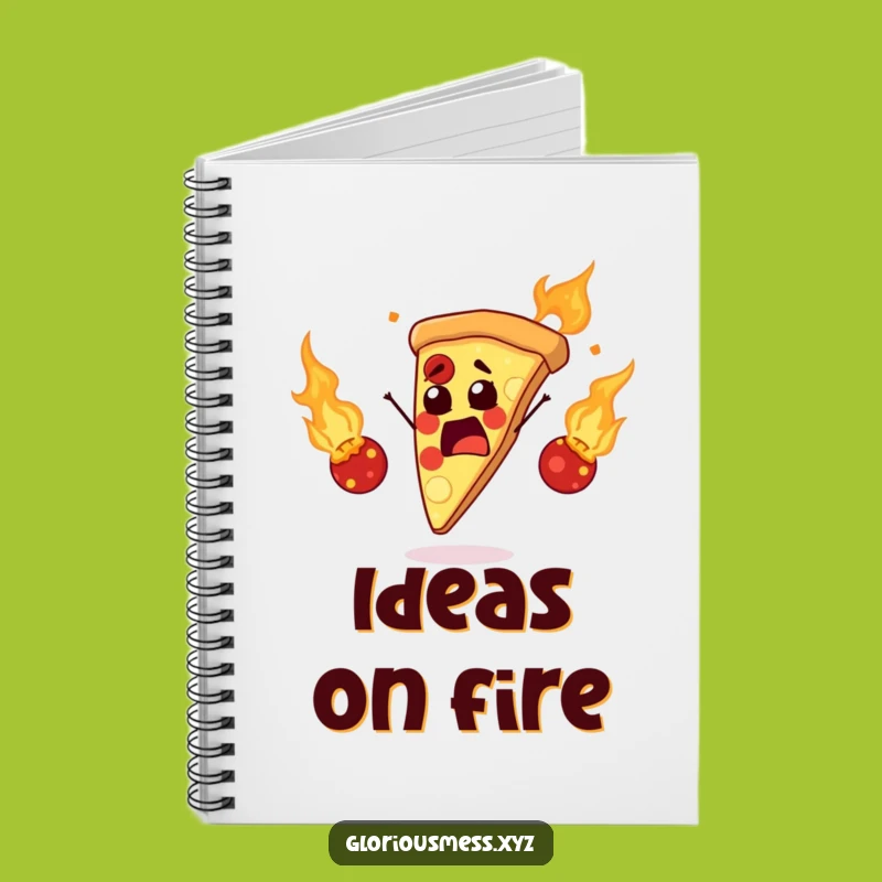 Funny Pizza Slice Notebook: Jot Down Thoughts with Hilarious, Fiery Flair