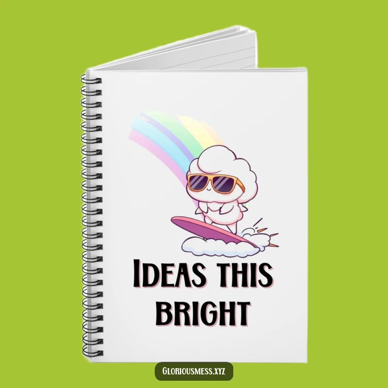 Funny Cloud Surfing Rainbow Notebook: Jot Down Jokes in Hilarious Style