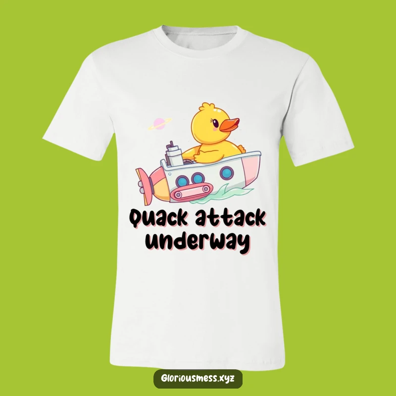 Funny Rubber Duck Sub T-Shirt: Bath Time Explorer, Hilarious Aquatic Tee