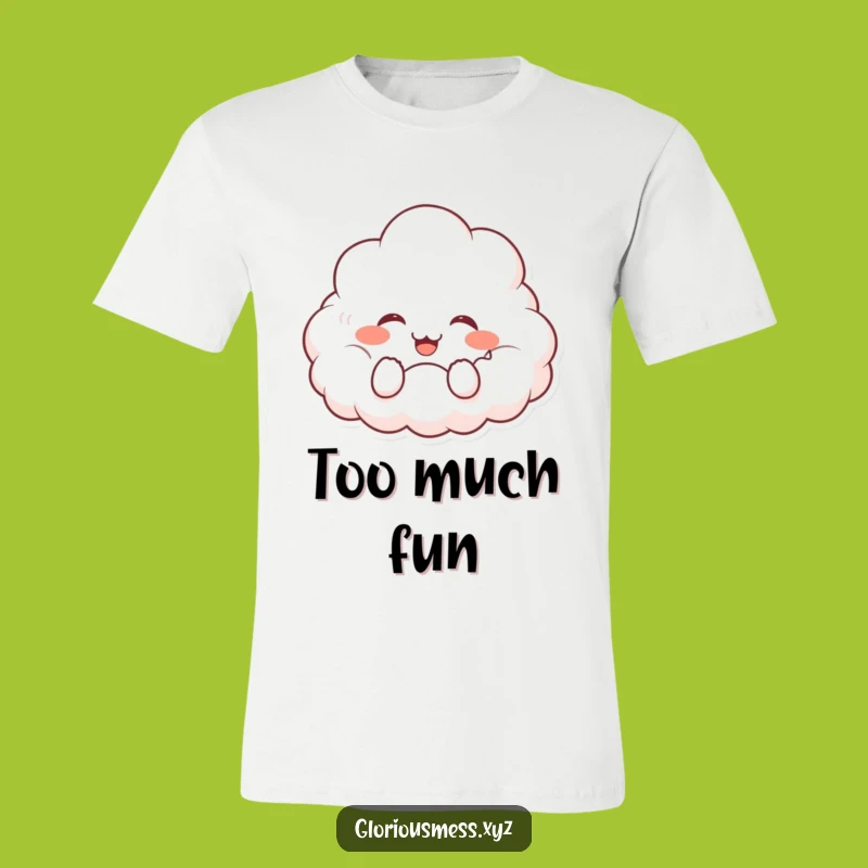 Funny Cloud Giggle T-Shirt: Cheerful Character Tee - Whimsical Funny Gift!
