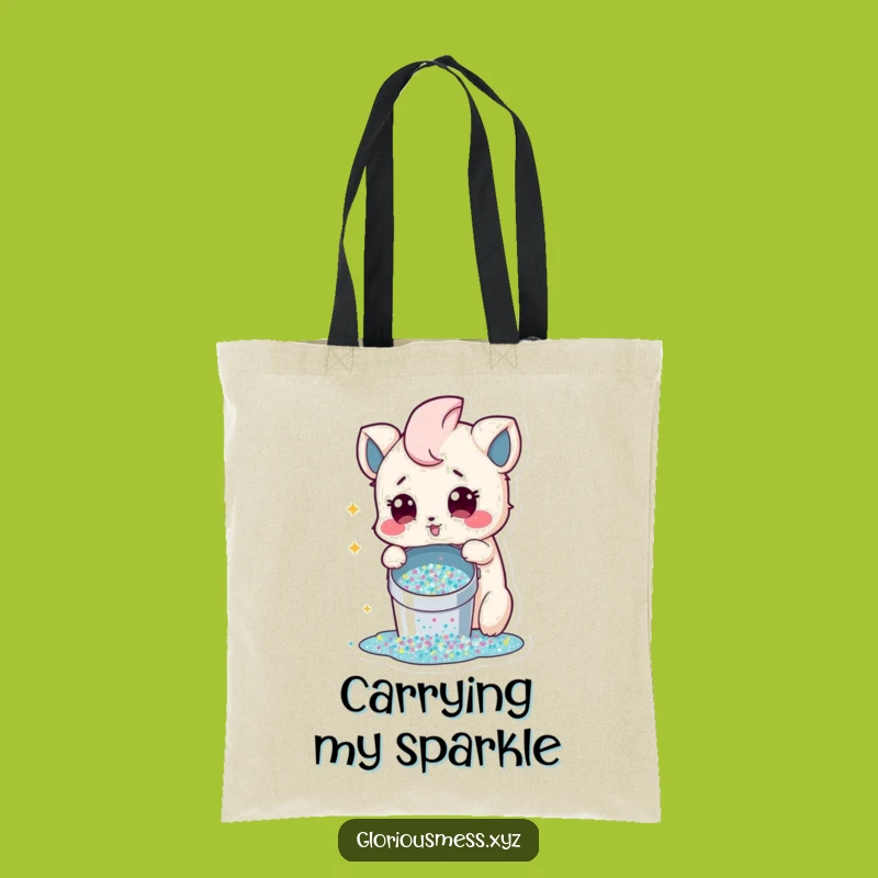 Funny Glitter Spill Tote Bag: Carry Your Sparkle (and Your Stuff)